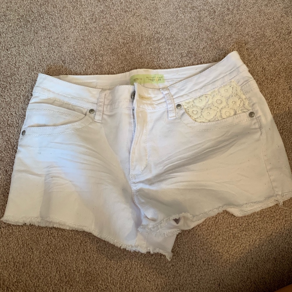 Almost famous premium white shorts juniors size 12